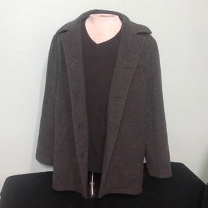 J. Crew Men’s Charcoal Wool Blend Pea Coat Sz SM